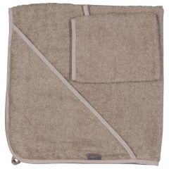 Cape de bain avec gant de toilette 75 x 75 cm