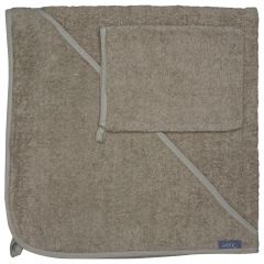 Cape de bain avec gant de toilette 75 x 75 cm