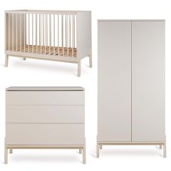 Chambre bébé Ashi : lit 60 x 120 cm + commode + armoire 2 portes