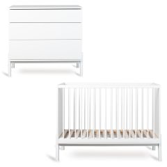 Chambre bébé Ashi : lit 60 x 120 cm + commode