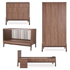 Chambre bébé Ashi : lit 70 x 140 cm + commode + armoire 2 portes + kit Junior