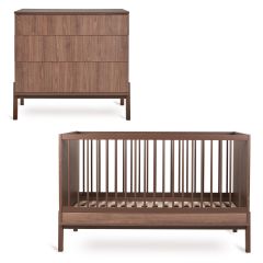 Chambre bébé Ashi : lit 70 x 140 cm + commode