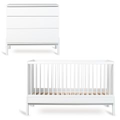 Chambre bébé Ashi : lit 70 x 140 cm + commode