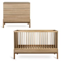 Chambre bébé Ashi : lit 70 x 140 cm + commode