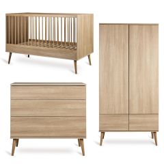 Chambre bébé Flow : lit 70 x 140 cm + commode + armoire 2 portes
