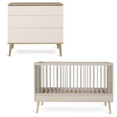 Chambre bébé Flow : lit 70 x 140 cm + commode