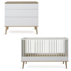 Chambre bébé Flow : lit 70 x 140 cm + commode