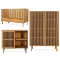 Chambre bébé Hai No Ki : lit 70 x 140 cm + commode + armoire 2 portes