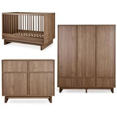 Chambre bébé Kyo : lit 70 x 120 cm + commode + armoire XL