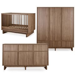 Chambre bébé Kyo : lit 70 x 120 cm + commode XL + armoire XL
