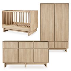 Chambre bébé Kyo : lit 70 x 120 cm + commode XL + armoire