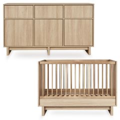 Chambre bébé Kyo : lit 70 x 120 cm + commode XL