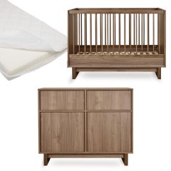 Chambre bébé Kyo : lit 70 x 120 cm + matelas + commode