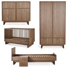 Chambre bébé Kyo : lit 70 x 140 cm + commode + armoire + kit Junior