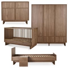 Chambre bébé Kyo : lit 70 x 140 cm + commode + armoire XL + kit Junior
