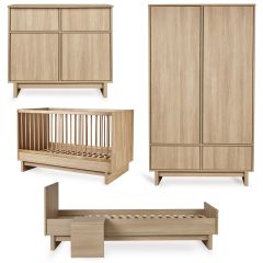 Chambre bébé Kyo : lit 70 x 140 cm + commode + armoire + kit Junior