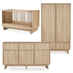 Chambre bébé Kyo : lit 70 x 140 cm + commode XL + armoire
