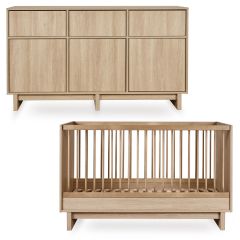 Chambre bébé Kyo : lit 70 x 140 cm + commode XL