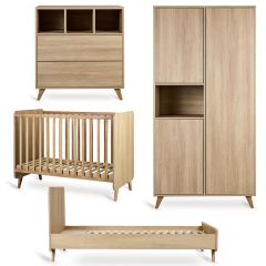 Chambre bébé Loft : lit 60 x 120 cm + commode + armoire 3 portes + kit Junior