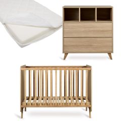 Chambre bébé Loft : lit 60 x 120 cm + matelas + commode