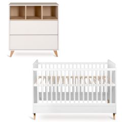 Chambre bébé Loft : lit 70 x 140 cm + commode