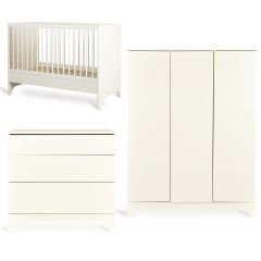 Chambre bébé Tsugi : lit 60 x 120 cm + commode + armoire XL