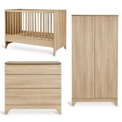Chambre bébé Tsugi : lit 60 x 120 cm + commode + armoire