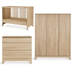 Chambre bébé Tsugi : lit 60 x 120 cm + commode + armoire XL