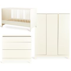 Chambre bébé Tsugi : lit 70 x 140 cm + commode + armoire XL