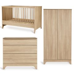 Chambre bébé Tsugi : lit 70 x 140 cm + commode + armoire