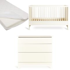 Chambre bébé Tsugi : lit 70 x 140 cm + matelas + commode