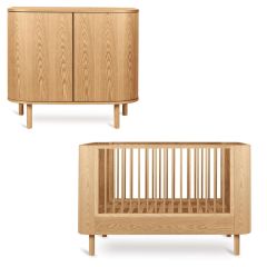 Chambre bébé Yume : lit 70 x 140 cm + commode