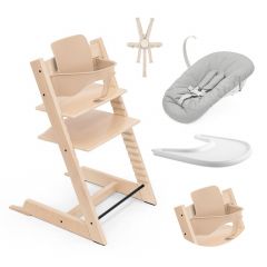 Pack chaise haute Tripp Trapp + Baby Set 2 + Tablette + Harnais 2 + Newborn Set