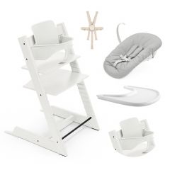 Pack chaise haute Tripp Trapp + Baby Set 2 + Tablette + Harnais 2 + Newborn Set