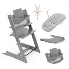 Pack chaise haute Tripp Trapp + Baby Set 2 + Tablette + Harnais 2 + Newborn Set