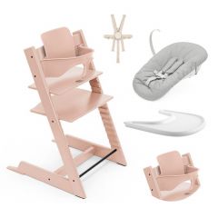 Pack chaise haute Tripp Trapp + Baby Set 2 + Tablette + Harnais 2 + Newborn Set