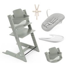 Pack chaise haute Tripp Trapp + Baby Set 2 + Tablette + Harnais 2 + Newborn Set