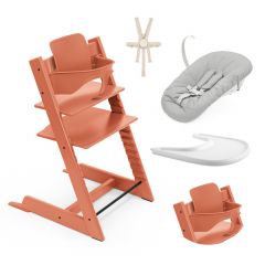 Pack chaise haute Tripp Trapp + Baby Set 2 + Tablette + Harnais 2 + Newborn Set