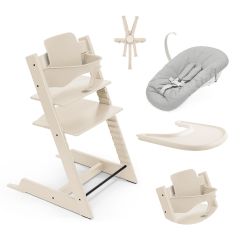 Pack chaise haute Tripp Trapp + Baby Set 2 + Tablette + Harnais 2 + Newborn Set