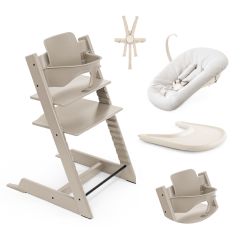 Pack chaise haute Tripp Trapp + Baby Set 2 + Tablette + Harnais 2 + Newborn Set
