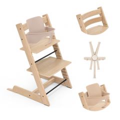 Pack chaise haute Tripp Trapp + Baby Set 2 + Harnais 2