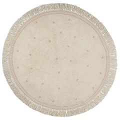 Tapis Emma Dots Pink 130 x 130 cm