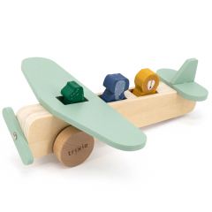 Avion des animaux en bois