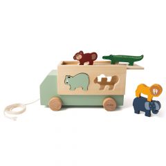 Camion d’animaux en bois