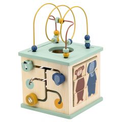 Cube d'activités 5-en-1 en bois