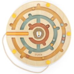 Labyrinthe magnétique rond en bois