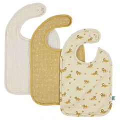 Lot de 3 bavoirs en coton