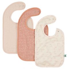 Lot de 3 bavoirs en coton
