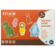 Lot de 5 puzzles petits et grands animaux