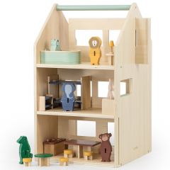 Maison de jeu en bois avec accessoires